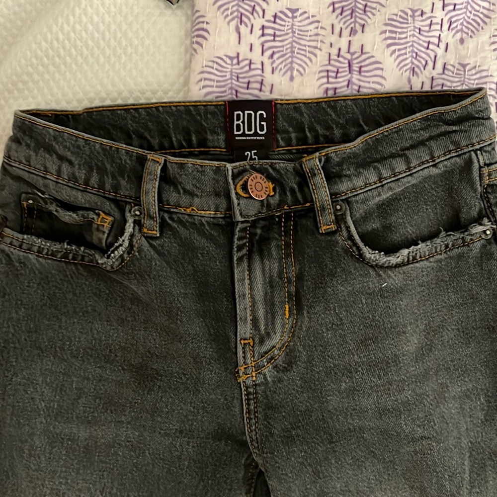 UO BDG Low rise Faded Black Flare Jeans